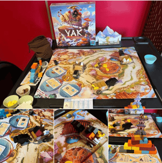 board game Yak displayed