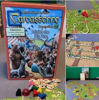 board game Carcassonne displayed