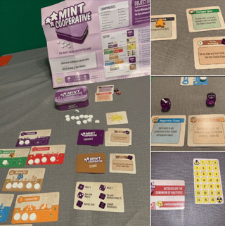 board game Mint Cooperative displayed